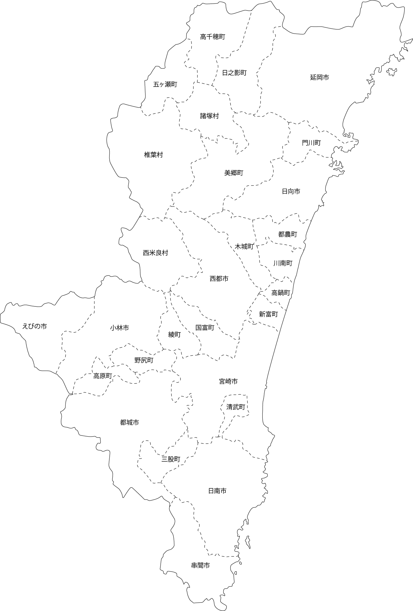 宮崎県地図