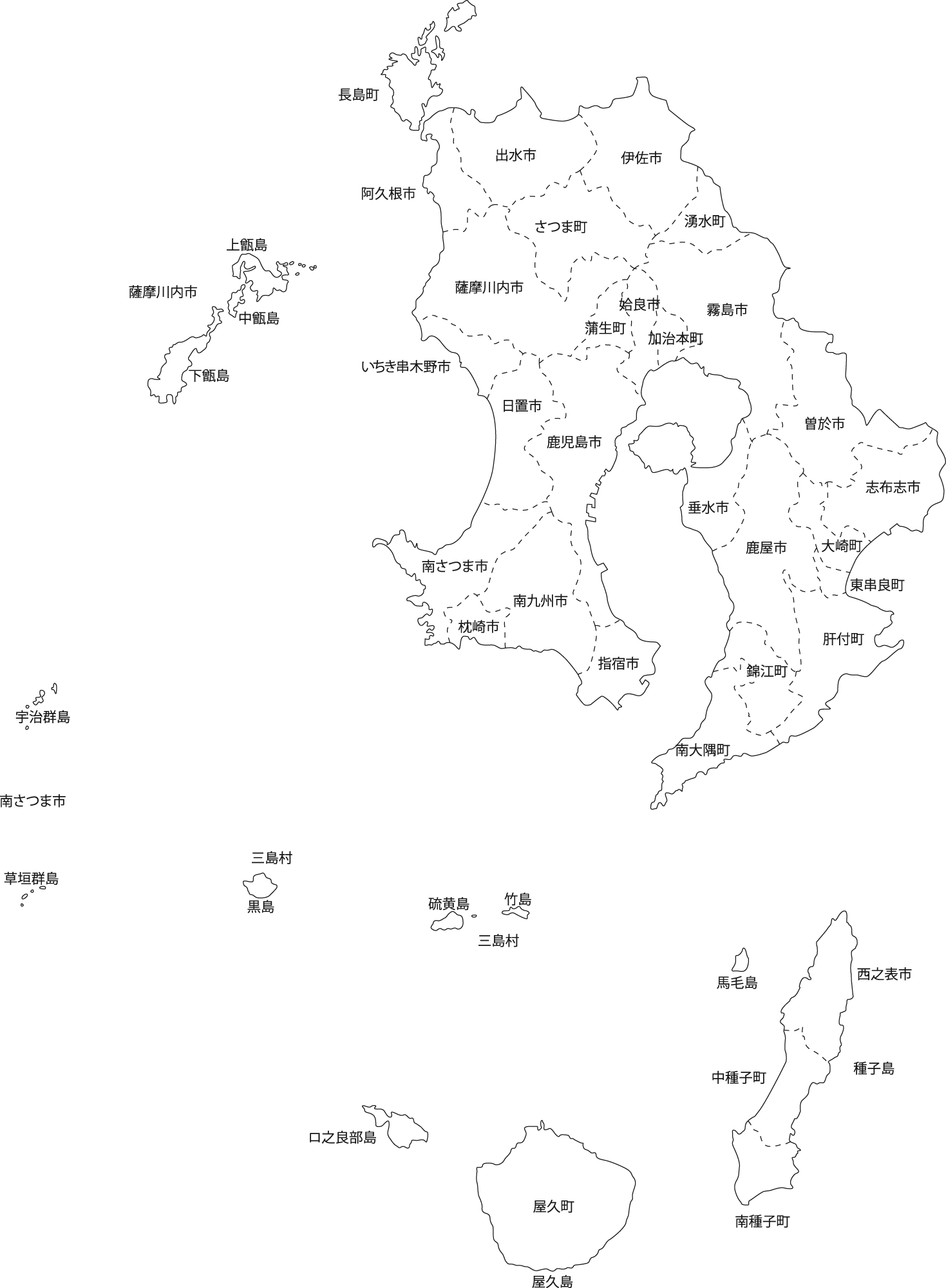 鹿児島県地図